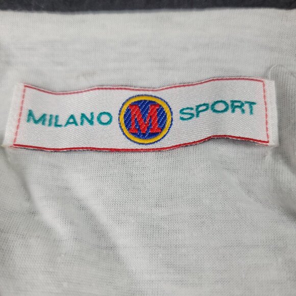 Vtg Milano Sport jacket quilted zip up dolman sleeves elastic waist cuffs size L - Picture 2 of 11